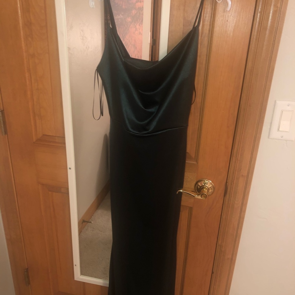 WINDSOR GREEN COWL NECK DRESS